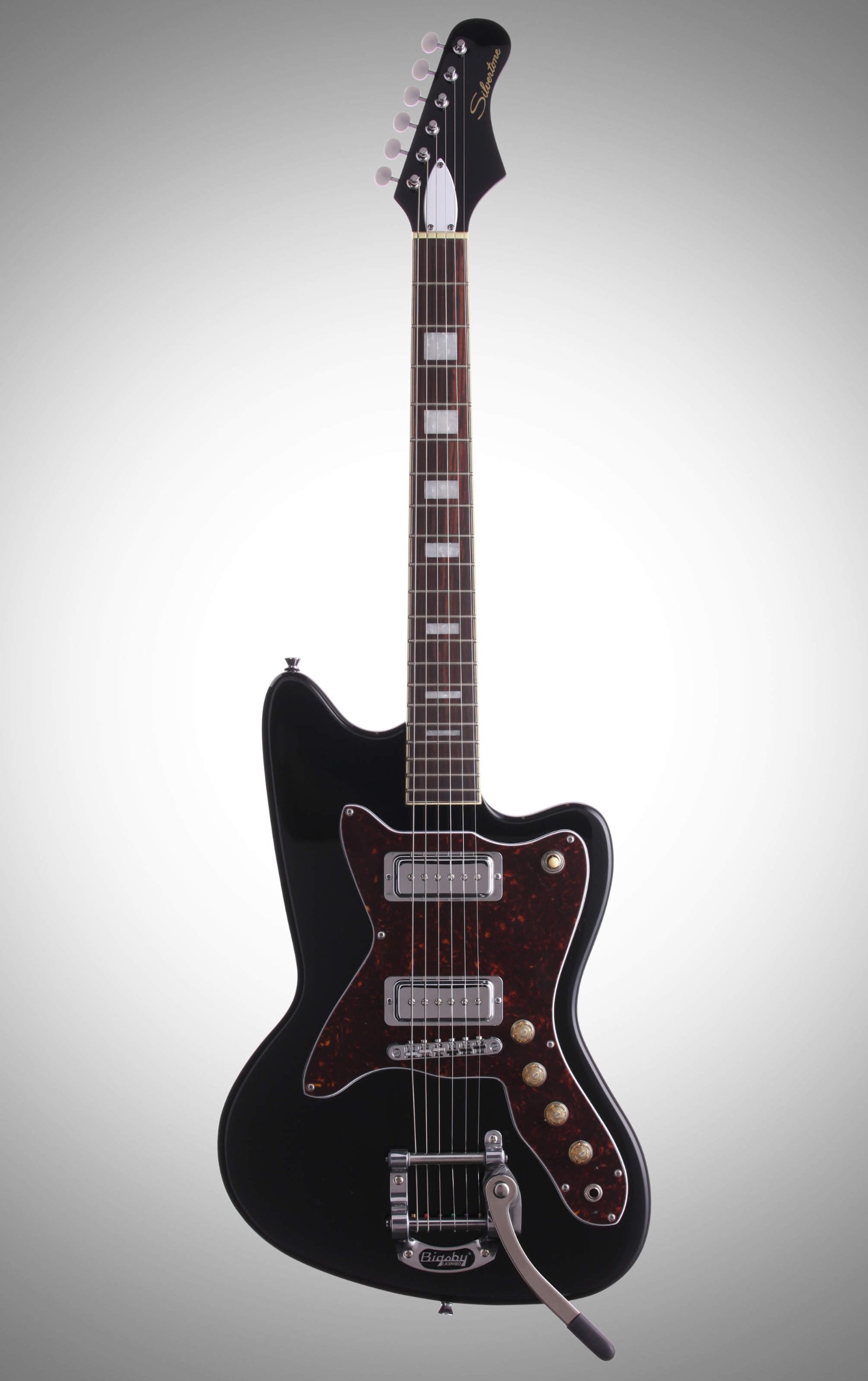 Amazon.com: Silvertone Classic 1478 BK Electric Guitar, Gloss