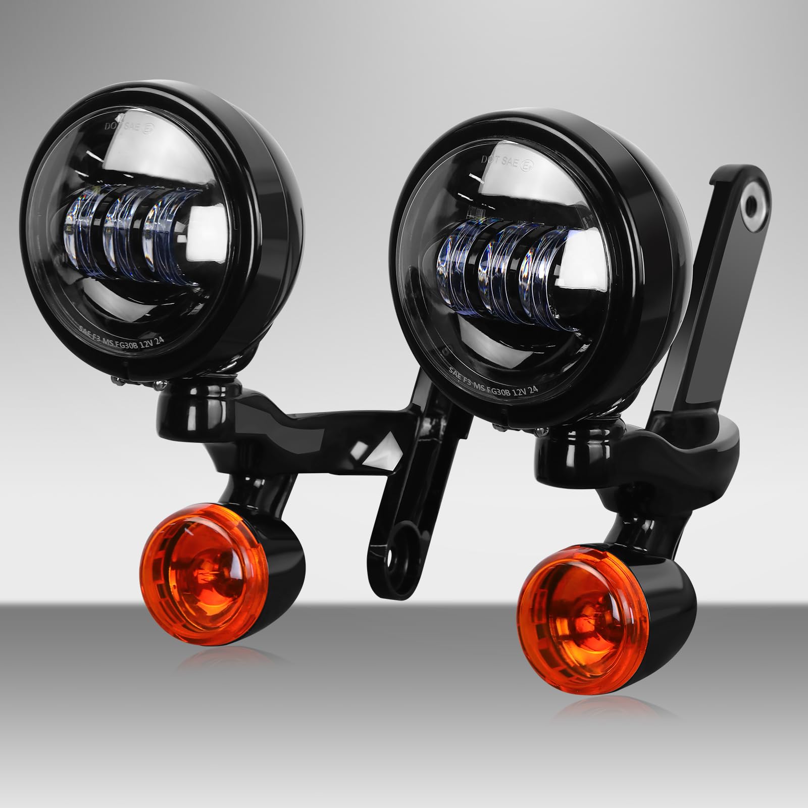 Amazon | 4.5インチ LED 補助フォグ通過照明ブラケット For ハーレー