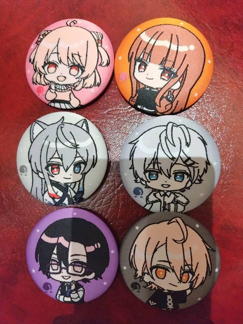 Amazon.co.jp: からぴち刺繍缶バッジ6個セットのあ えと うり ひろ も