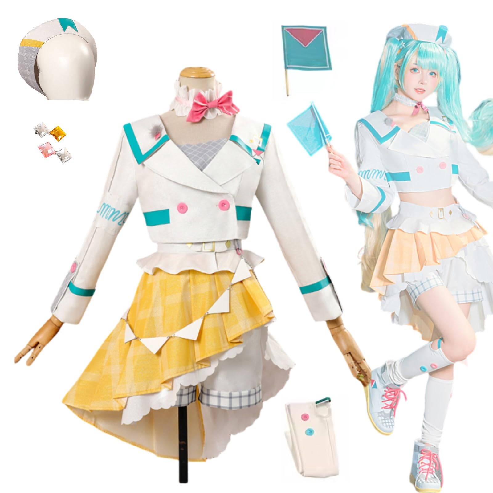 Amazon.co.jp: ウィッグ追加可 初音ミク マジカルミライ 2024 コスプレ