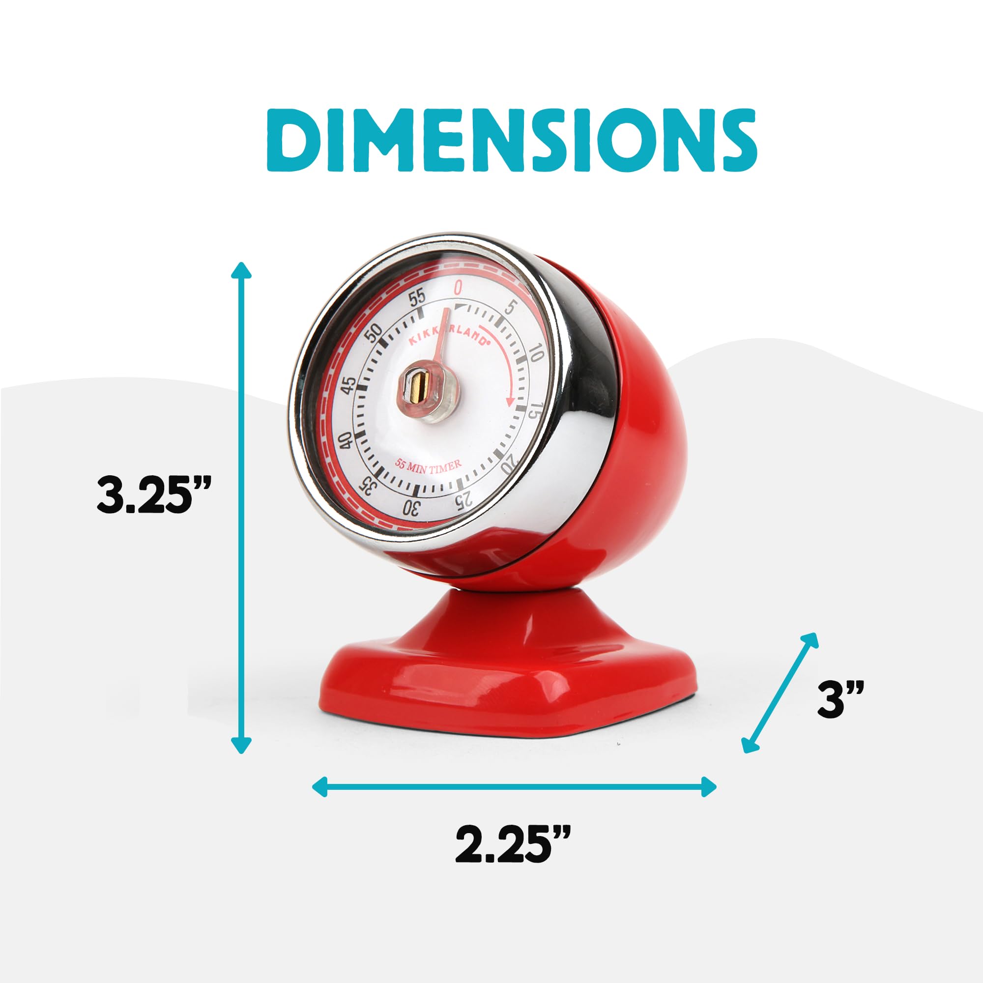 Amazon.com: Kikkerland Vintage Streamline Timer – Retro Decor for