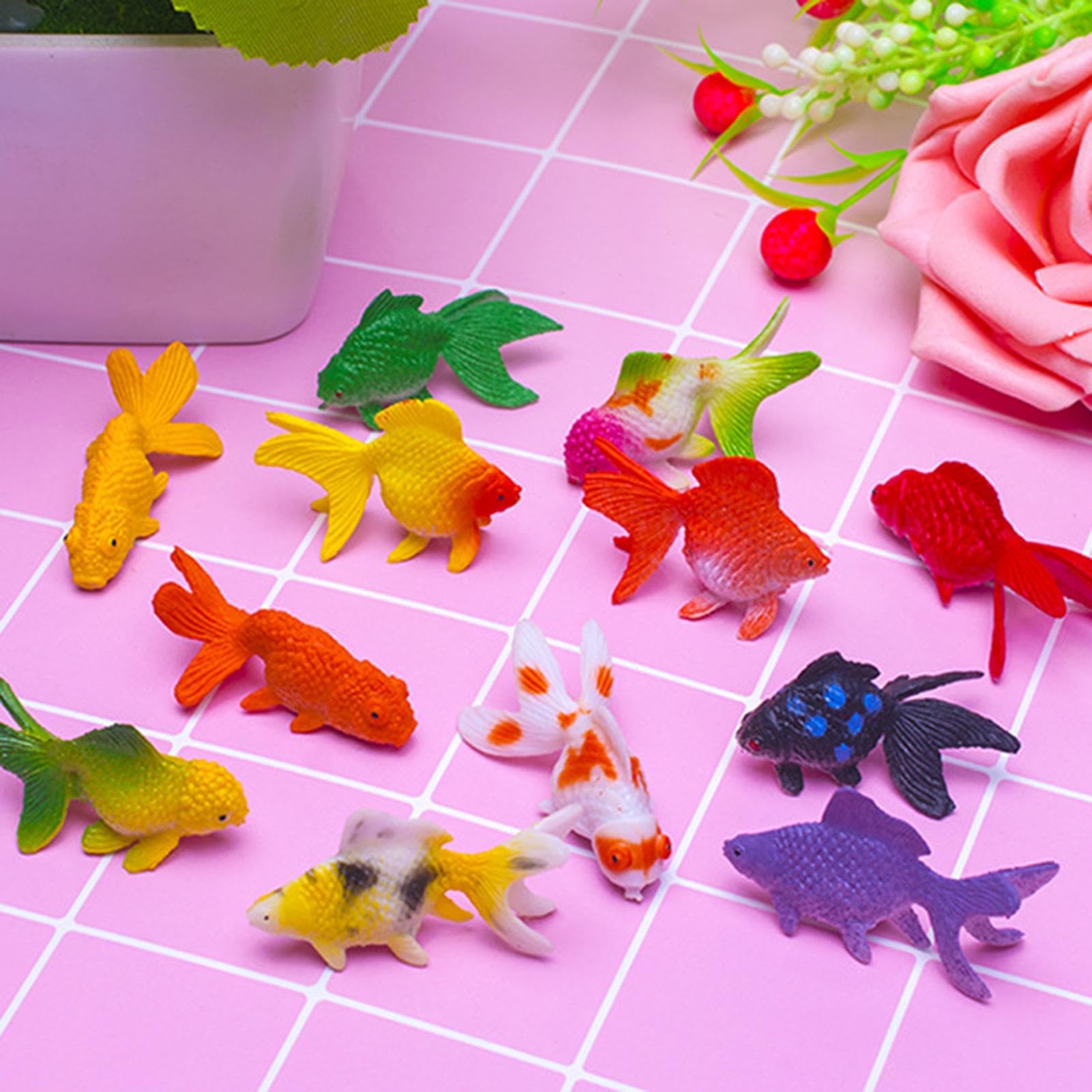 Amazon.co.jp: ミニ金魚フィギュアセット ミニチュア金魚の置物 偽の