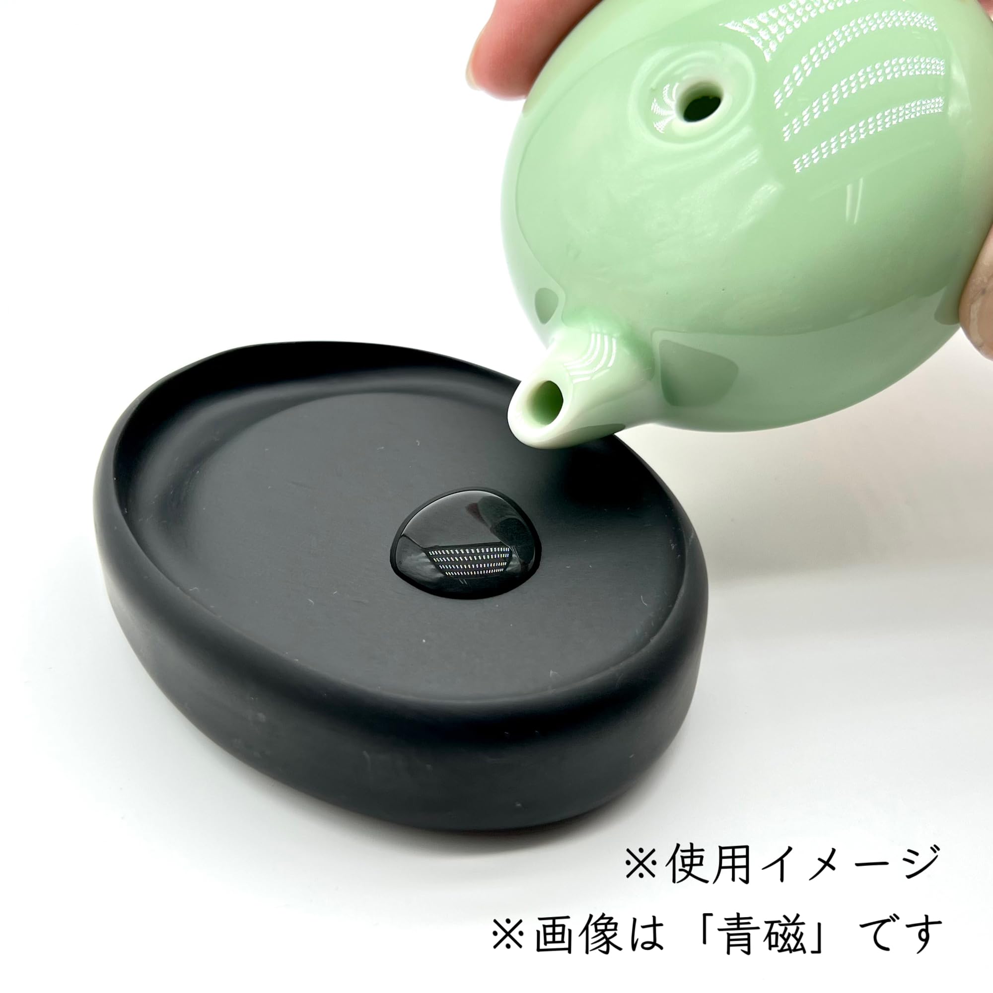 Amazon | 大玄堂 書道 水差し 水滴 陶器 丸 箱付き 書道用品 (茶×黒