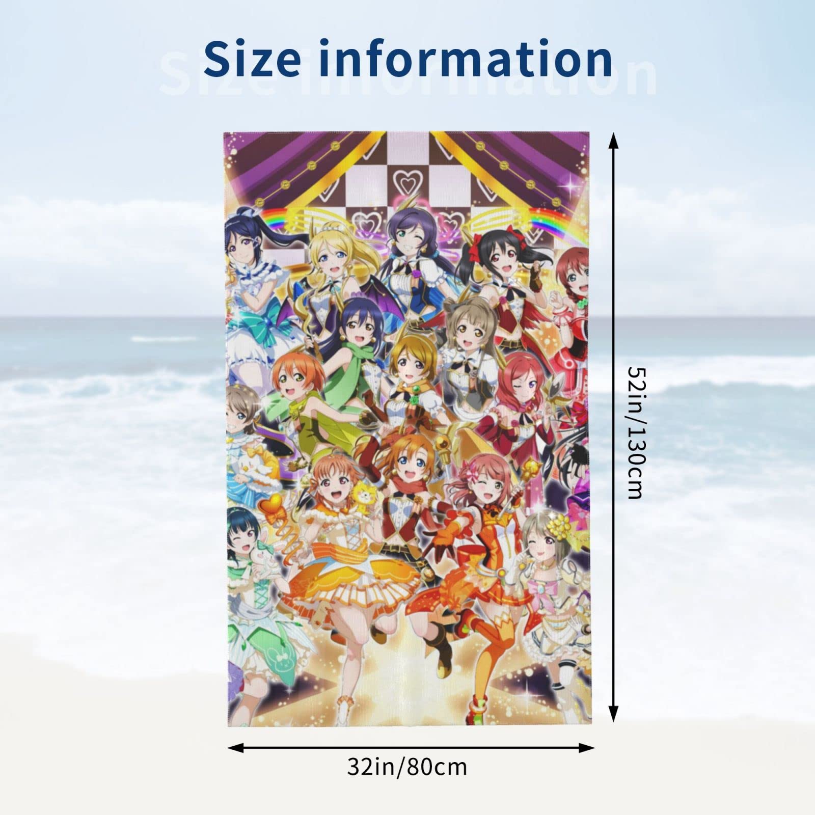 Amazon｜ラブライブ！ バスタオル マイクロファイバー 吸水 速乾 耐久