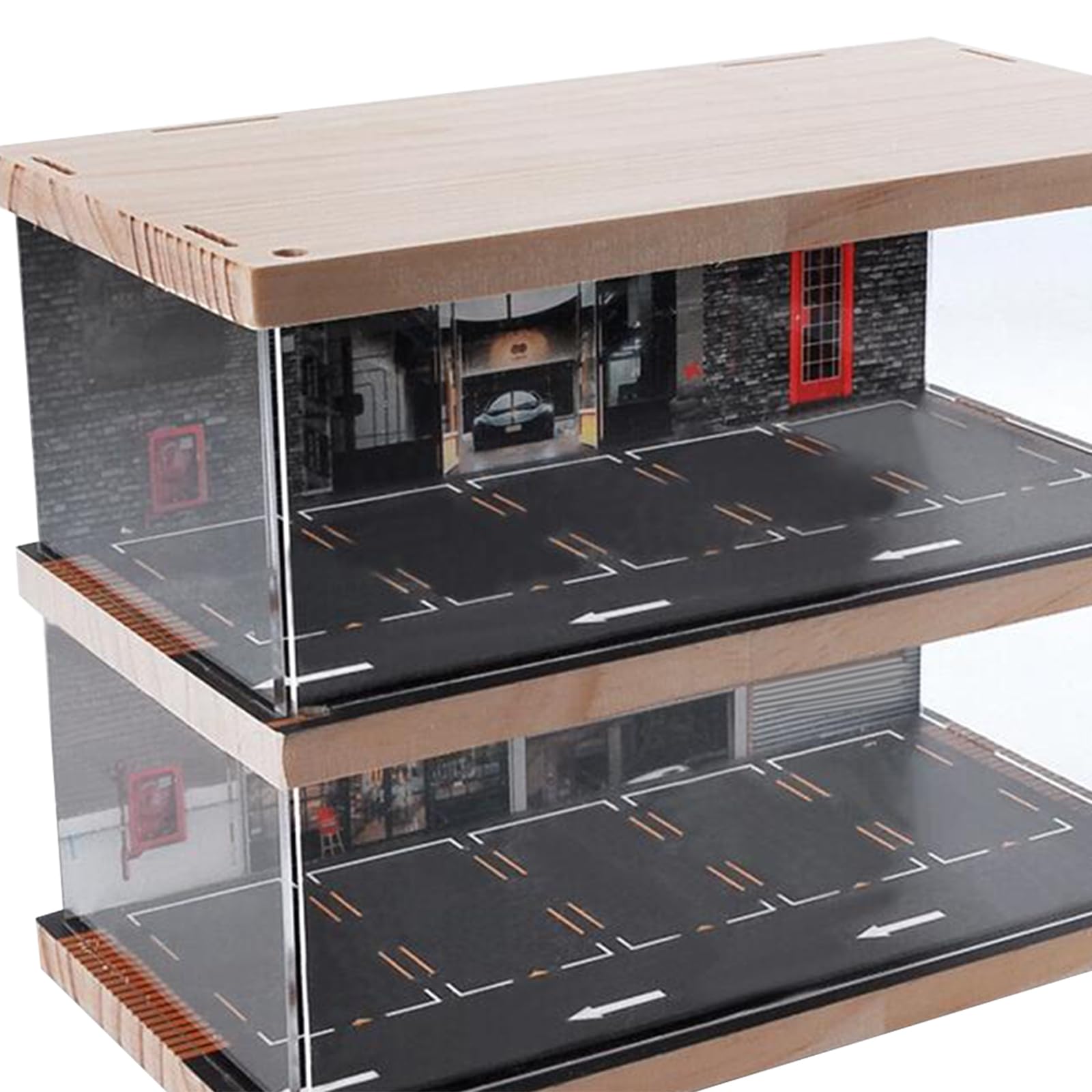 Amazon.co.jp: 1:64 スケール駐車場ショーケースミニカーモデル収納