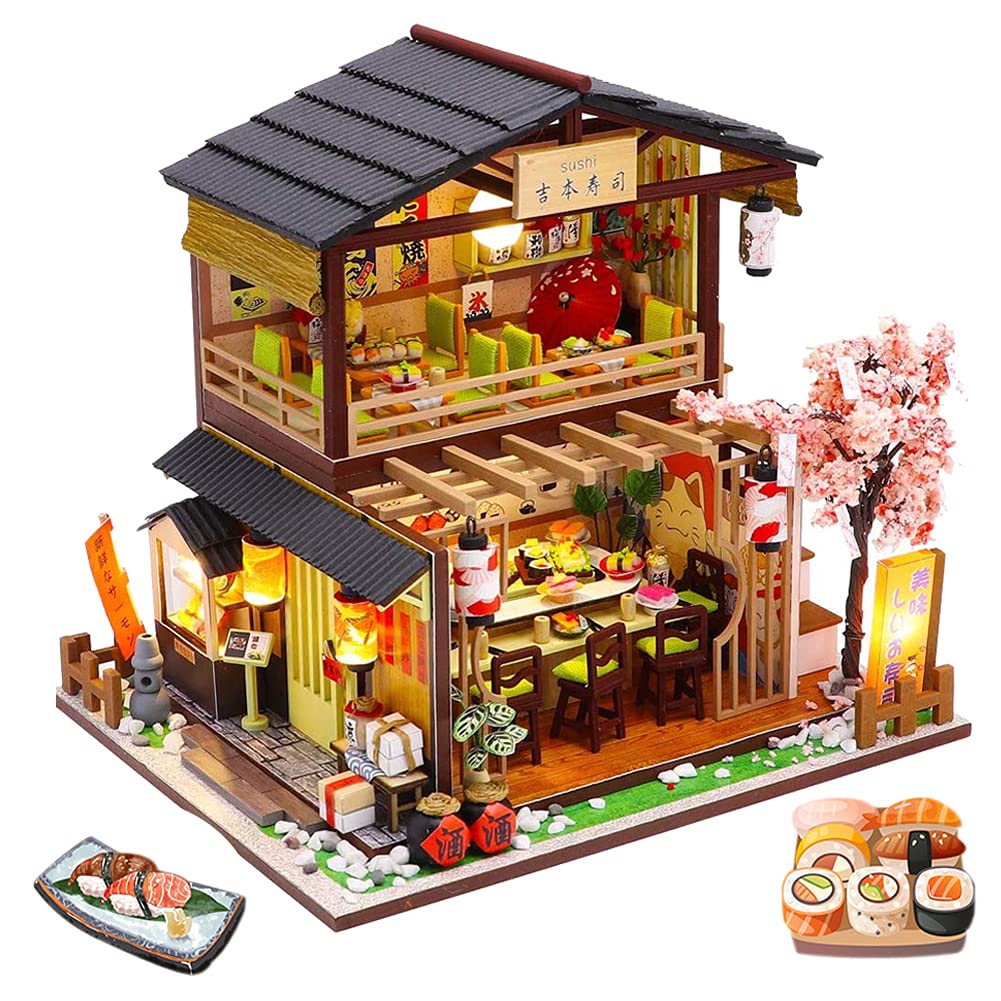 Amazon.com: SYW DIY Miniature Dollhouse Kit with Furniture and LED