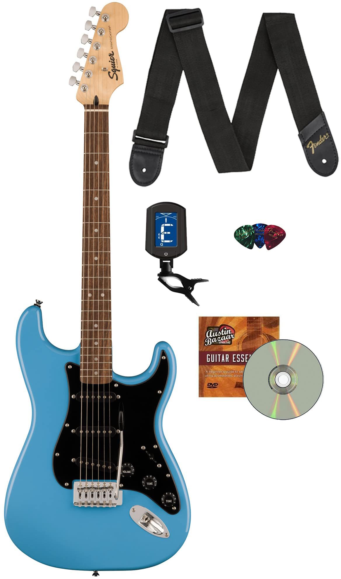 Amazon.com: Fender Squier Sonic Stratocaster - California Blue