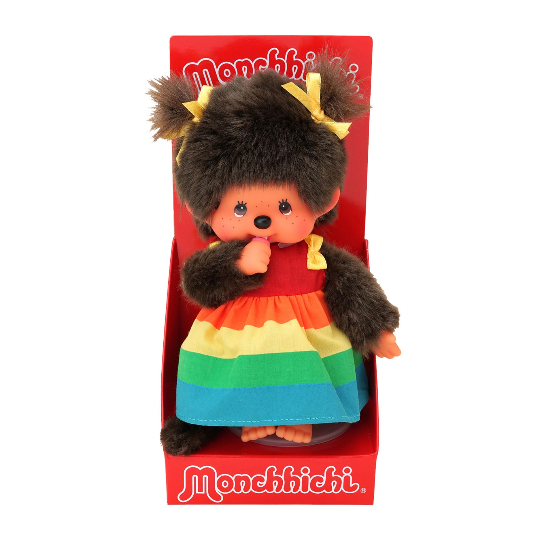 Buy Sekiguchi 220977 Monchhichi Rainbow Girl with Dress, About 20
