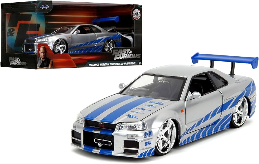 Amazon | Jada toys 1:24 F&F Brian's Nissan Skyline G-TR R34 C.SV