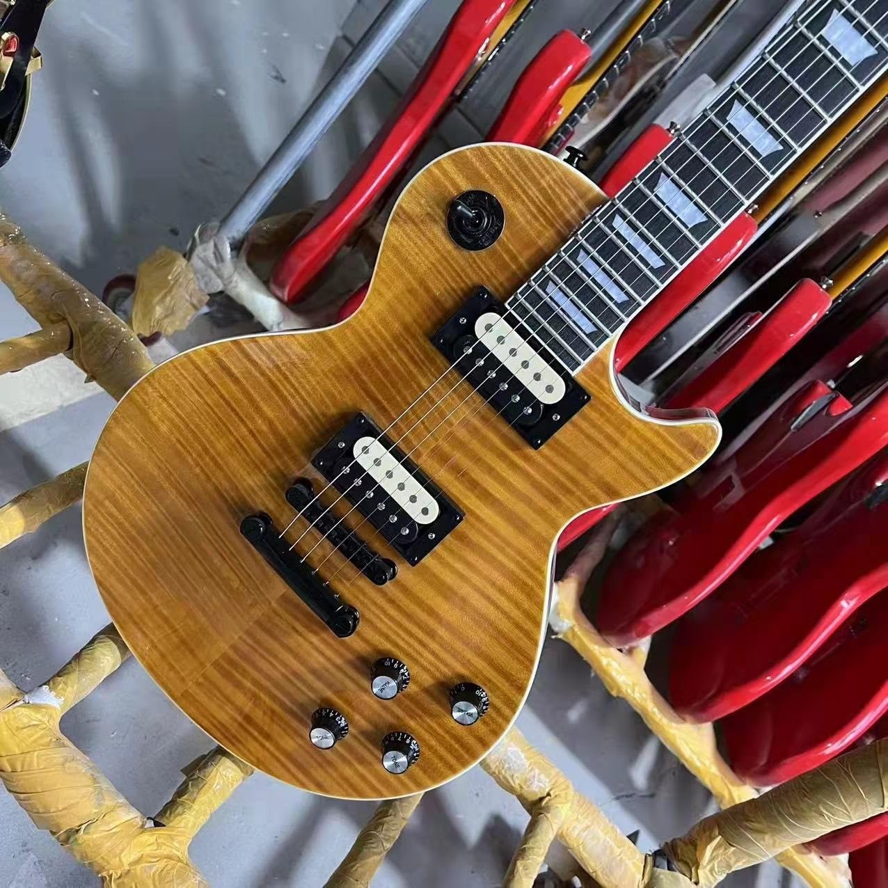 Amazon | エレキギター フレイム メイプル トップ ピックアップ ローズ