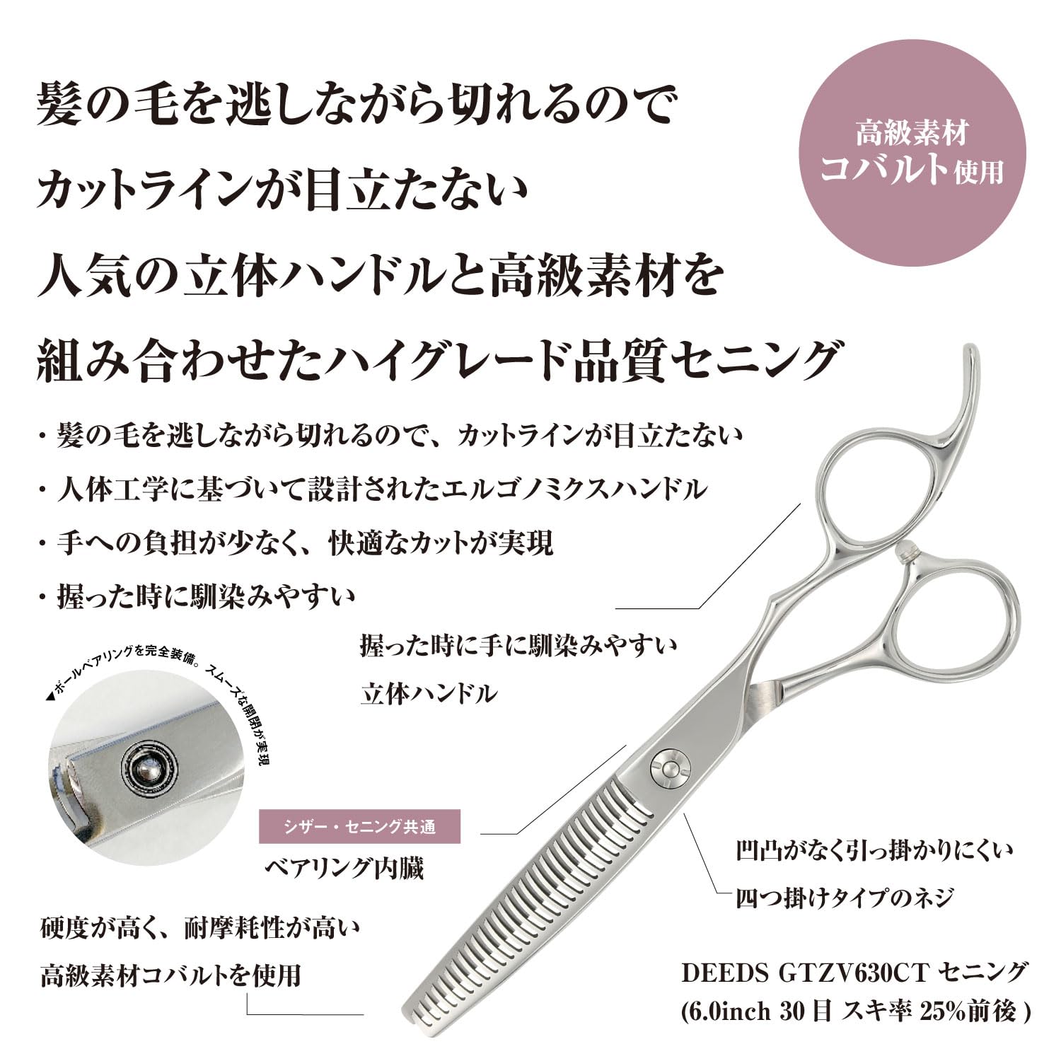 Amazon.co.jp: DEEDS 日本の鋏専門メーカー GTZV コバルト ソード