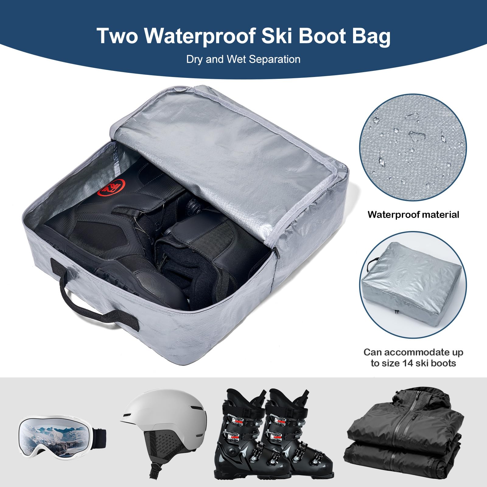 Amazon | Odoland スノーボードケース キャスター付き ブーツバッグ