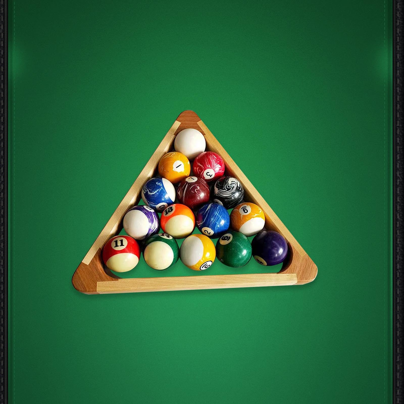 Amazon | Colaxi ビリヤード ボール用の木製の三角ビリヤード ボール