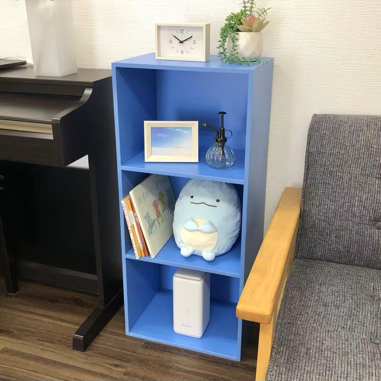 Amazon｜OKUNAI カラーボックス 3段 幅約40.5×奥行約28.5×高さ約88.5cm