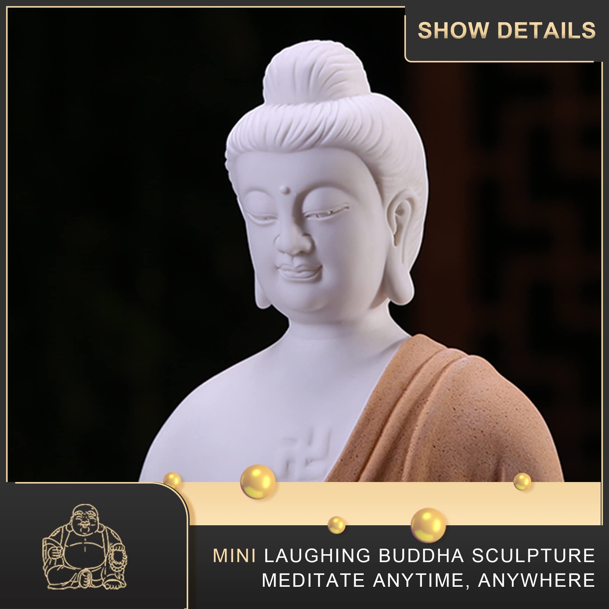 Amazon｜26-30 Cm 禅定 ブッダ 仏陀, 陶磁仏像仏陀, 釈迦仏像ぶつぞう