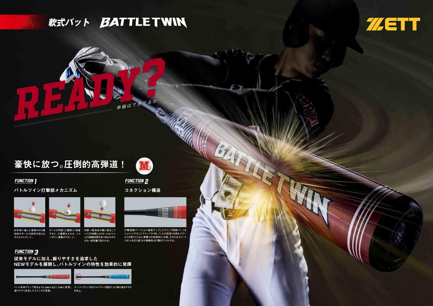 Amazon | ZETT(ゼット) 少年野球 軟式 バット バトルツイン 新軟式