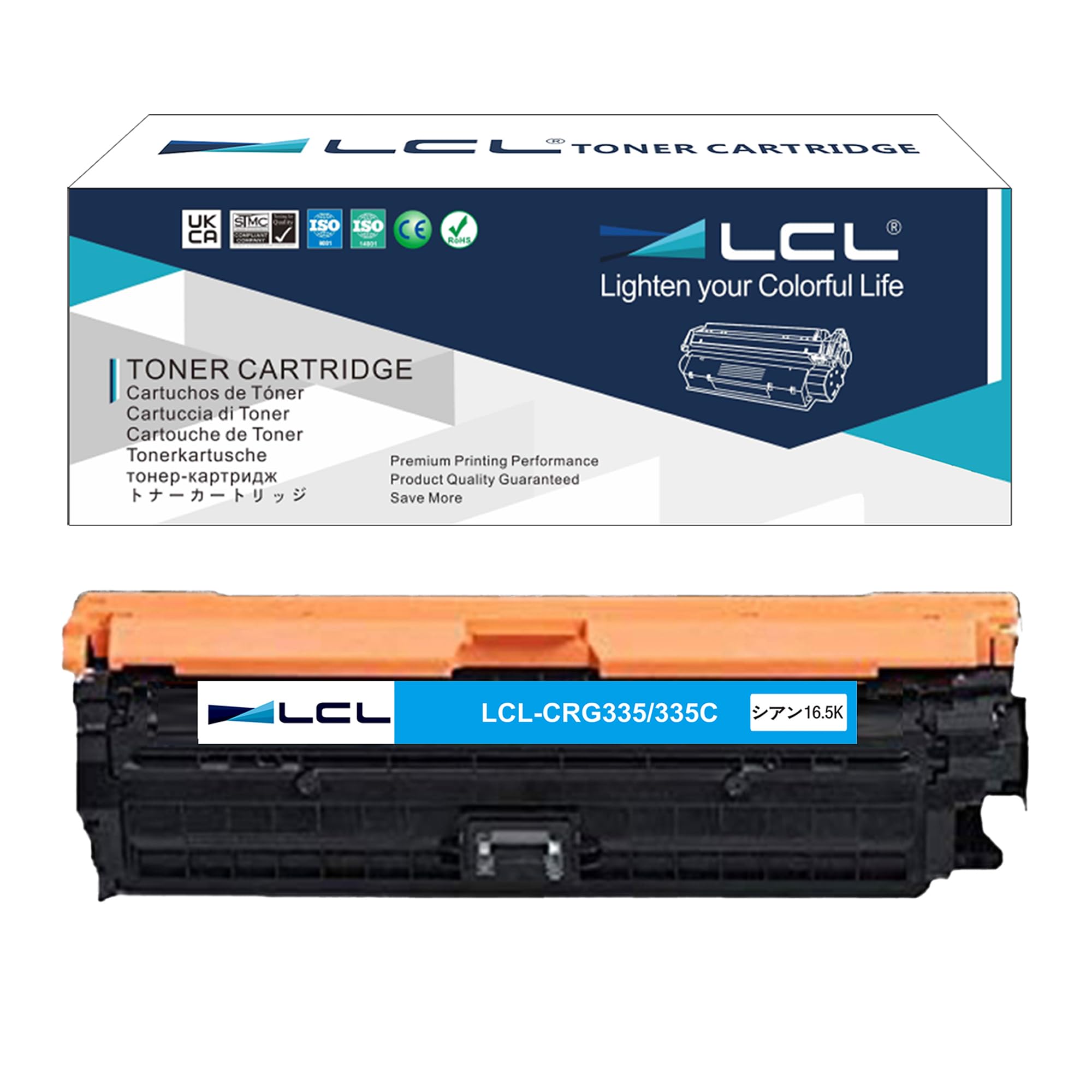 Amazon.co.jp: LCL キャノン用 CRG-335C シアン 再生トナー