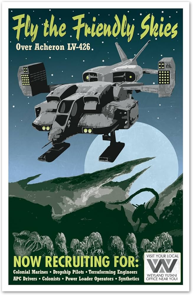 Amazon.com: Aliens - Acheron LV-426 - Vintage Travel Poster