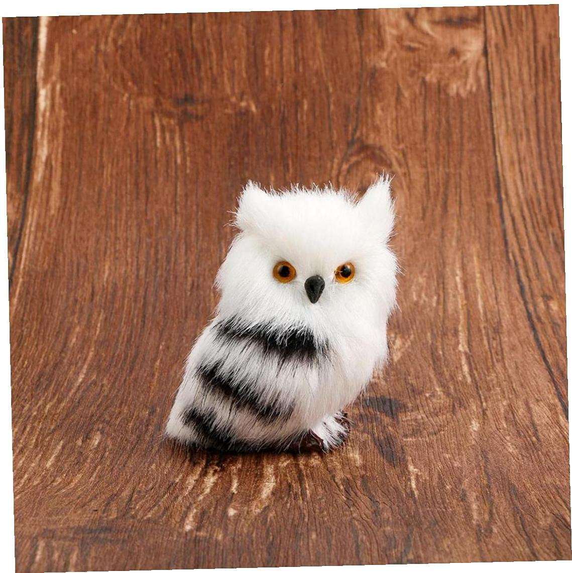 Amazon | SAEYZ 1sかわいいフクロウ白い毛皮のクリスマスの鳥の飾り