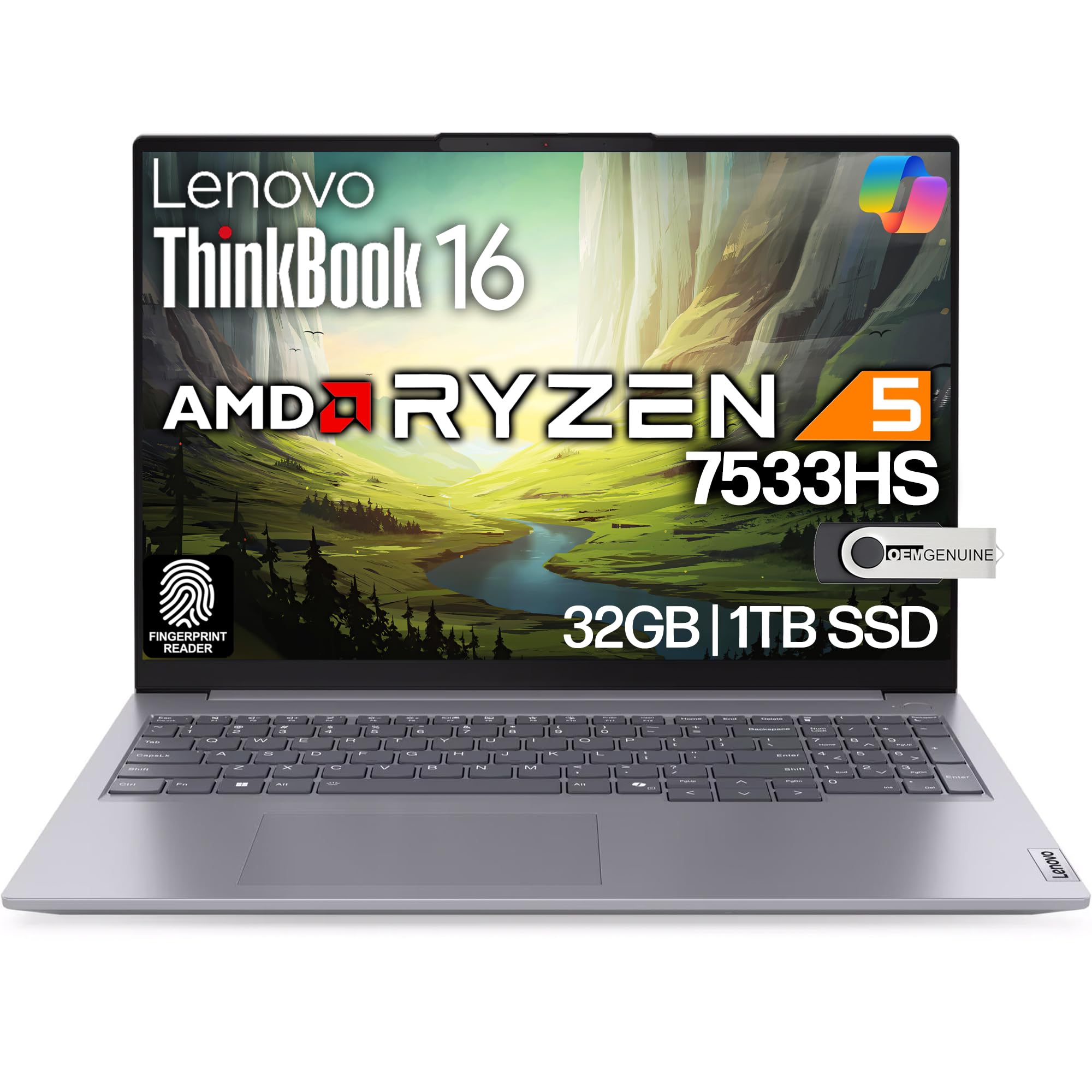 Amazon.com: Lenovo ThinkBook 16 G7 Business Laptop, 16” FHD+, AMD