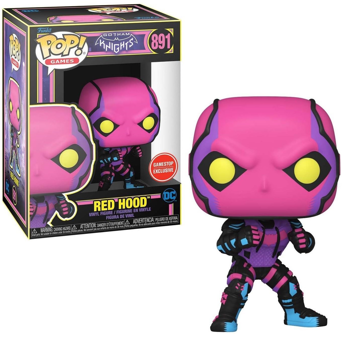 Amazon.com: Funko Pop Red Hood Blacklight Gotham Knights GameStop