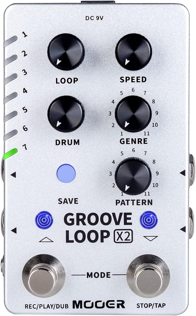 Mooer Groove Loop X2 ルーパーおよびドラムマシン ユーザーマニュアル