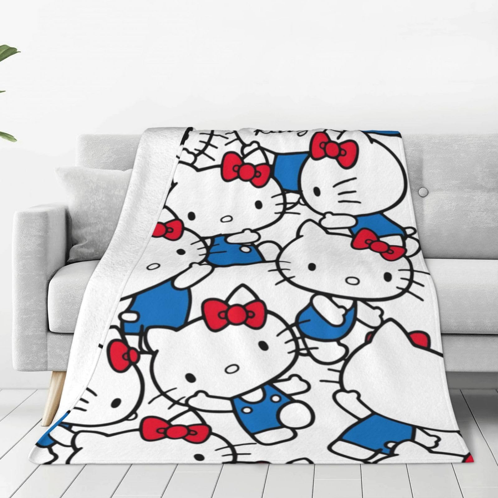 Amazon｜ハローキティ毛布 五等分の ブランケット 厚手 フランネル