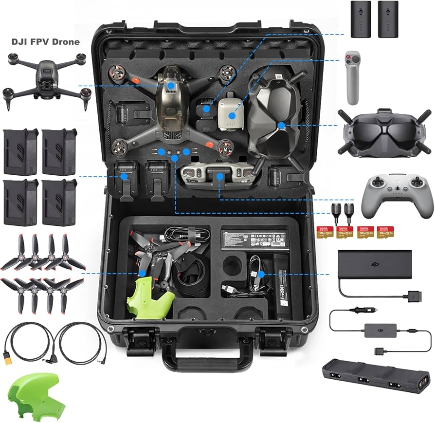 Amazon.com: LEKUFEE Waterproof Hard Case for DJI FPV Drone