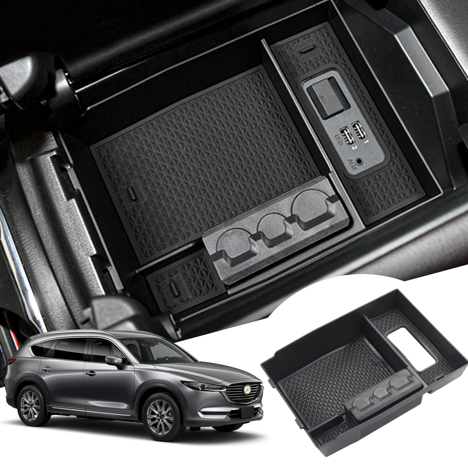 Amazon | SHAOHAO マツダ CX-8 KG系 KG2P コンソール収納ボックス