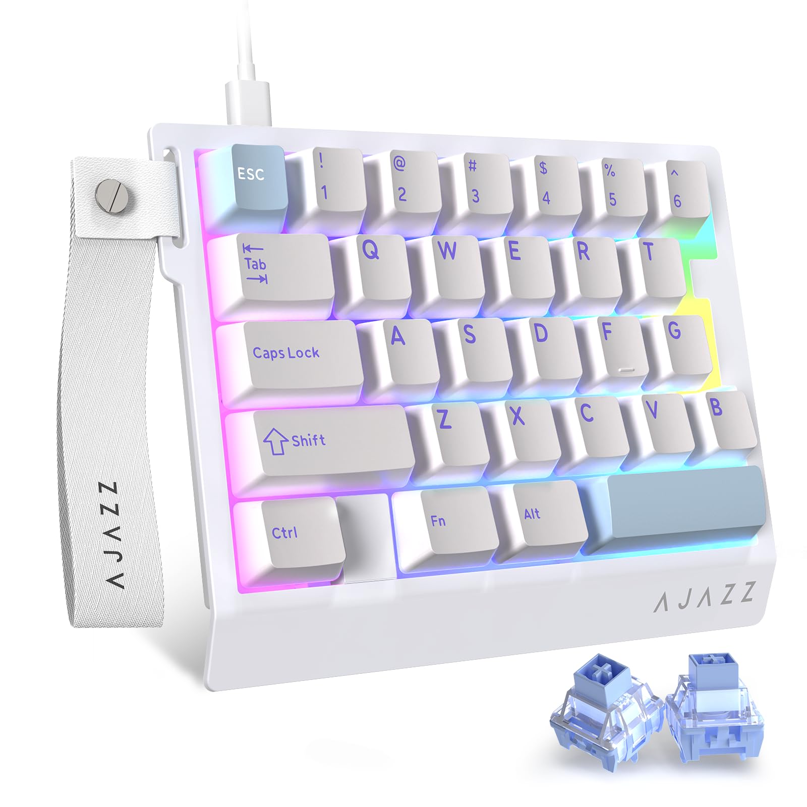 Amazon | AJAZZ AK029 片手ゲーミングキーボード メカニカルキーボード