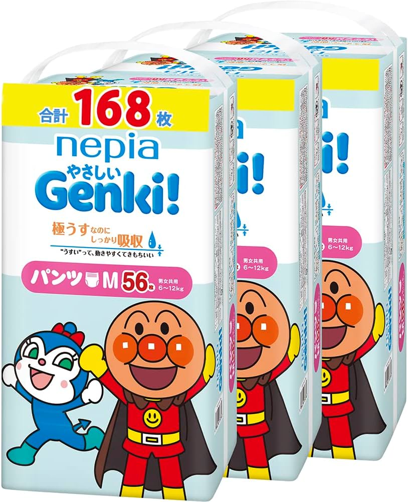 Amazon.co.jp: ネピアGenki! 【パンツ Mサイズ】 アンパンマン おむつ