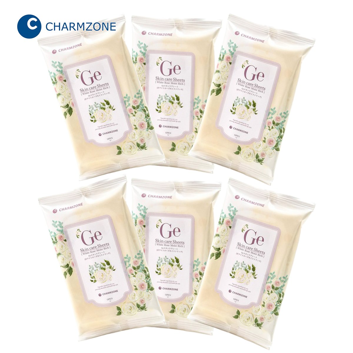 Amazon | チャームゾーン Geスキンケアシート 60枚入(10枚×6個
