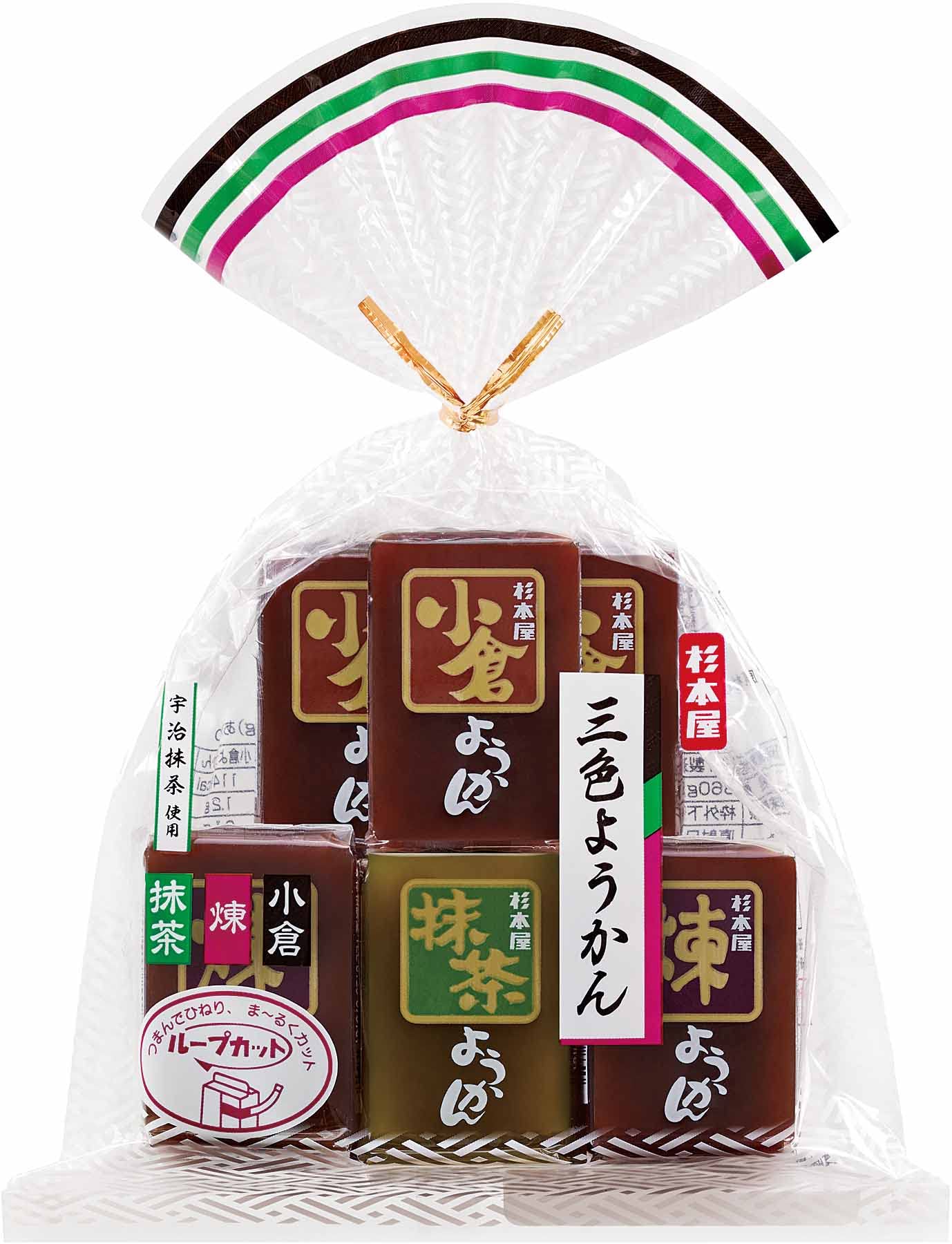 Amazon.co.jp: 杉本屋製菓 三色ようかん 40g×9 : 食品・飲料・お酒