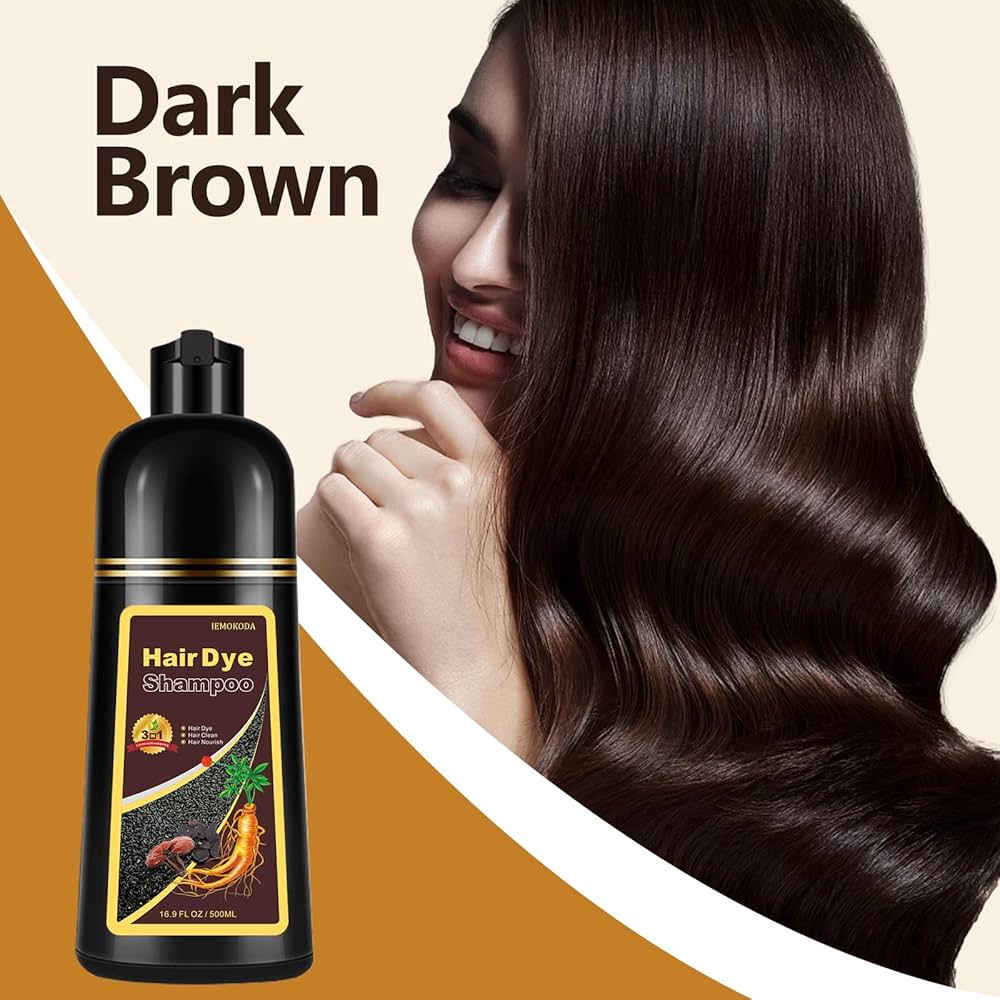 Amazon.com : Fedulili Instant Dark Brown Hair Dye Shampoo for Gray