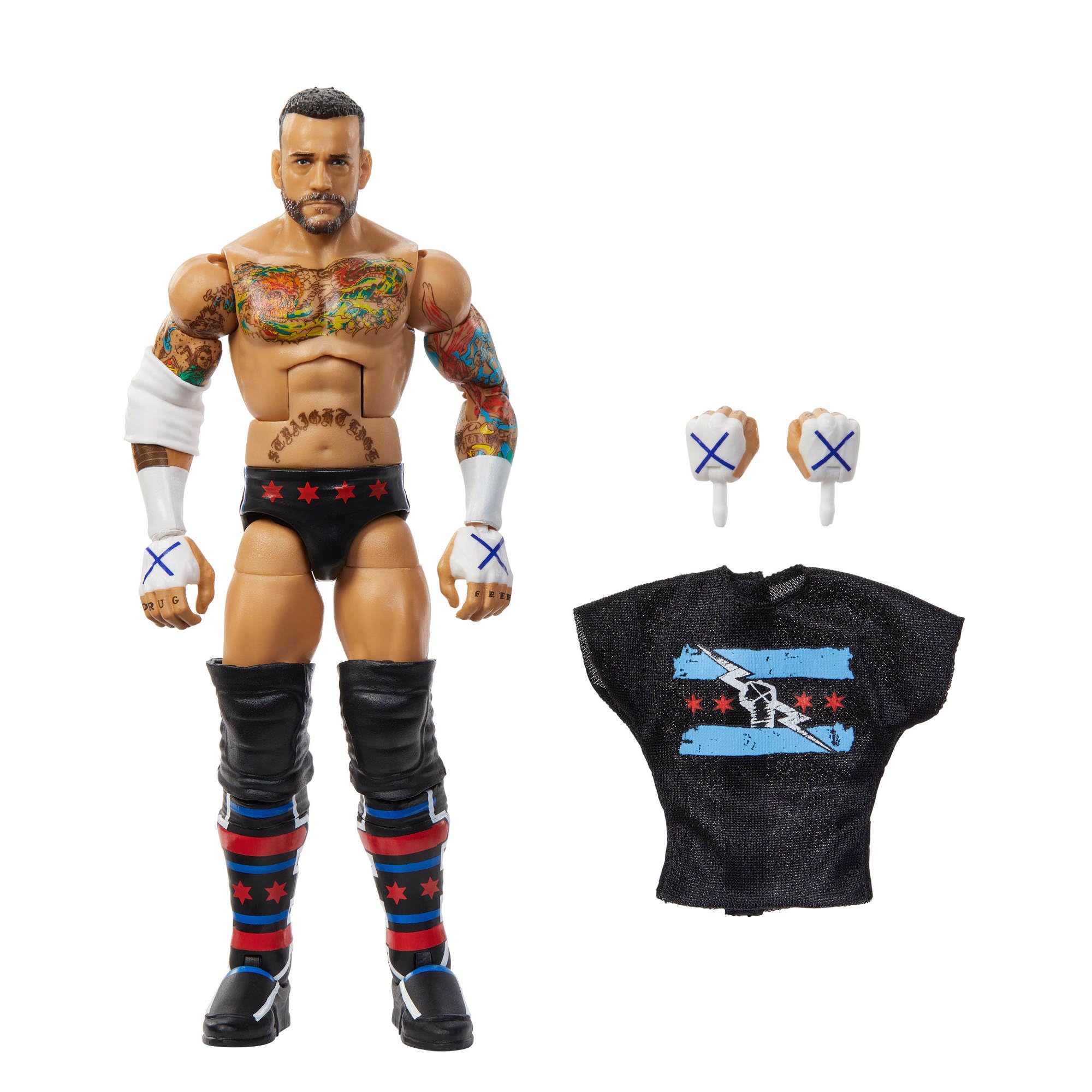 WWE Élite CM Punk Figurine articulée de 15 cm à Collectionner avec