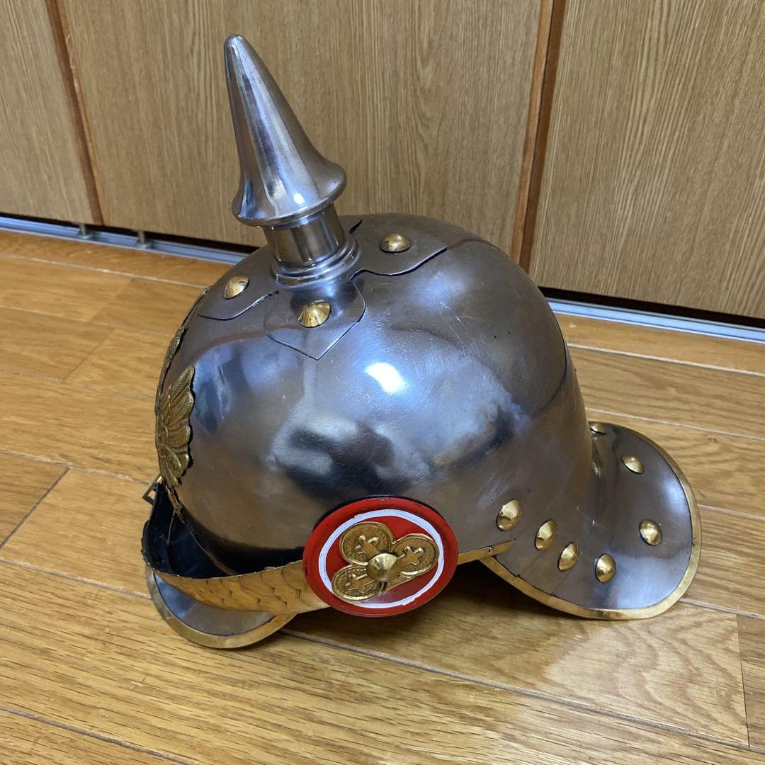 Amazon.co.jp: ピッケルハウベ ドイツ帝国 ヘルメット 金属製レプリカ