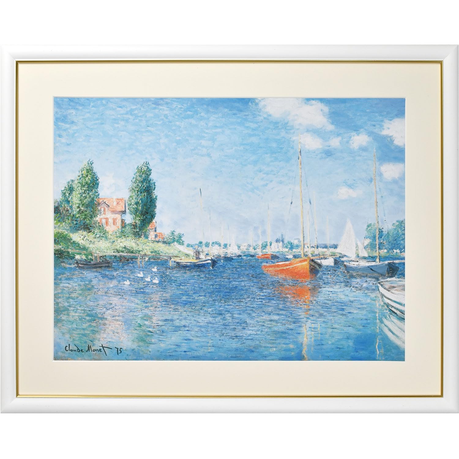 Amazon.co.jp: 晴れの街ギャラリー 絵画 額絵 クロード・モネ 『赤い