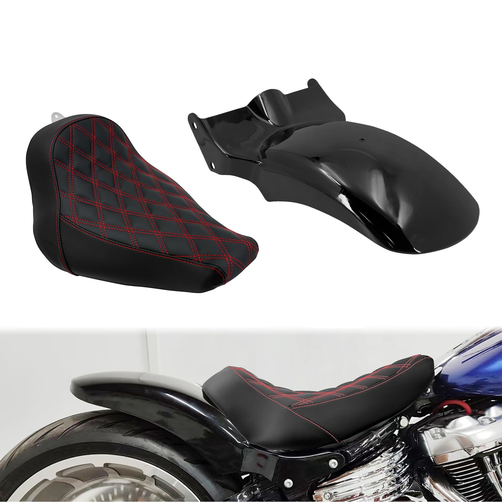 Amazon | HCmotorku バイク シート リアフェンダー セット ソロシート