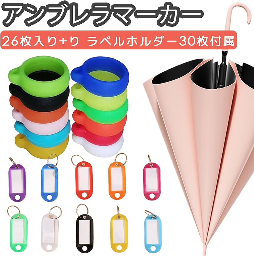 Amazon.co.jp: DELUXEFOX アンブレラマーカー 26個入り ラベルホルダー