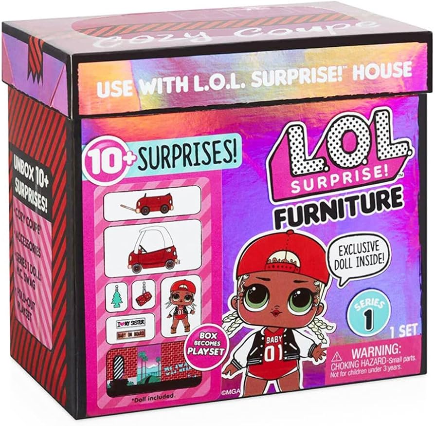 Amazon.com: L.O.L. Surprise! Furniture Cozy Coupe with M.C. Swag