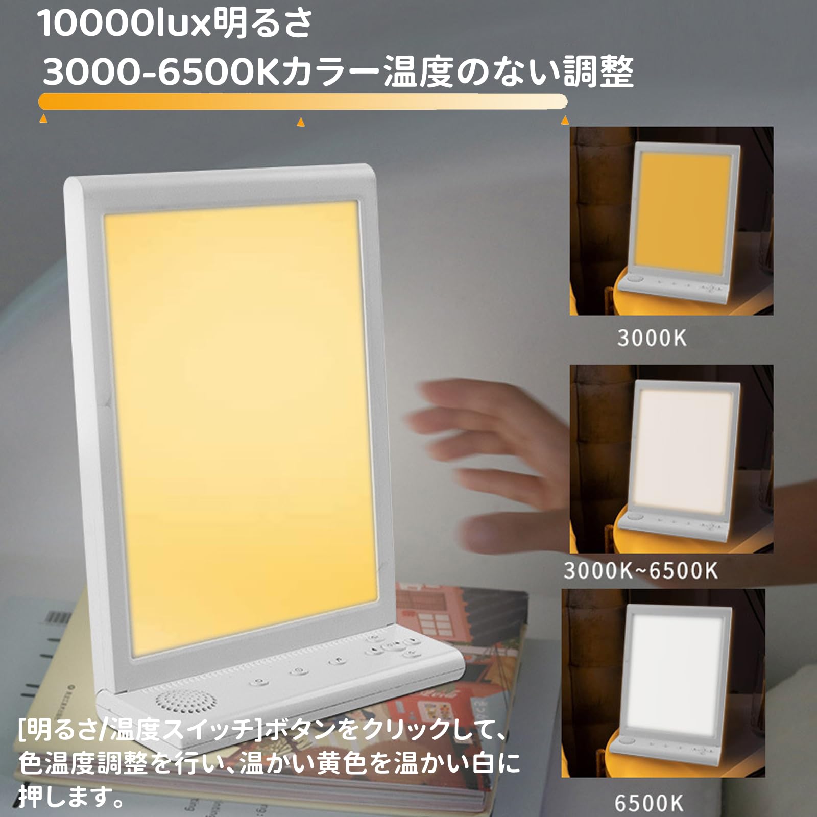 Amazon.co.jp : 高照度 光療法 10000LUX 日光 ライト タイミングと色