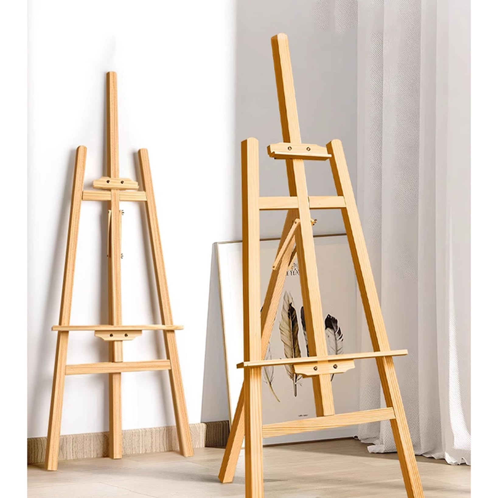 Amazon.co.jp: [OceanMap] イーゼル イーゼルスタンド 木製 高さ調節 A