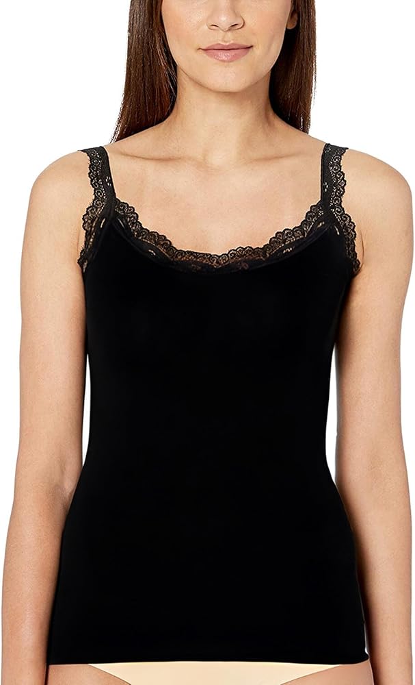 Women's Sexy Ultra Soft Camisole with Lace Trim Cotton Basic Tank