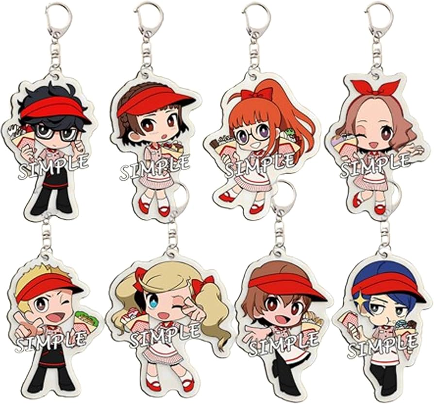 Amazon.co.jp: ペルソナ5 キーホルダー 8点セット 雨宮蓮 坂本竜司 高