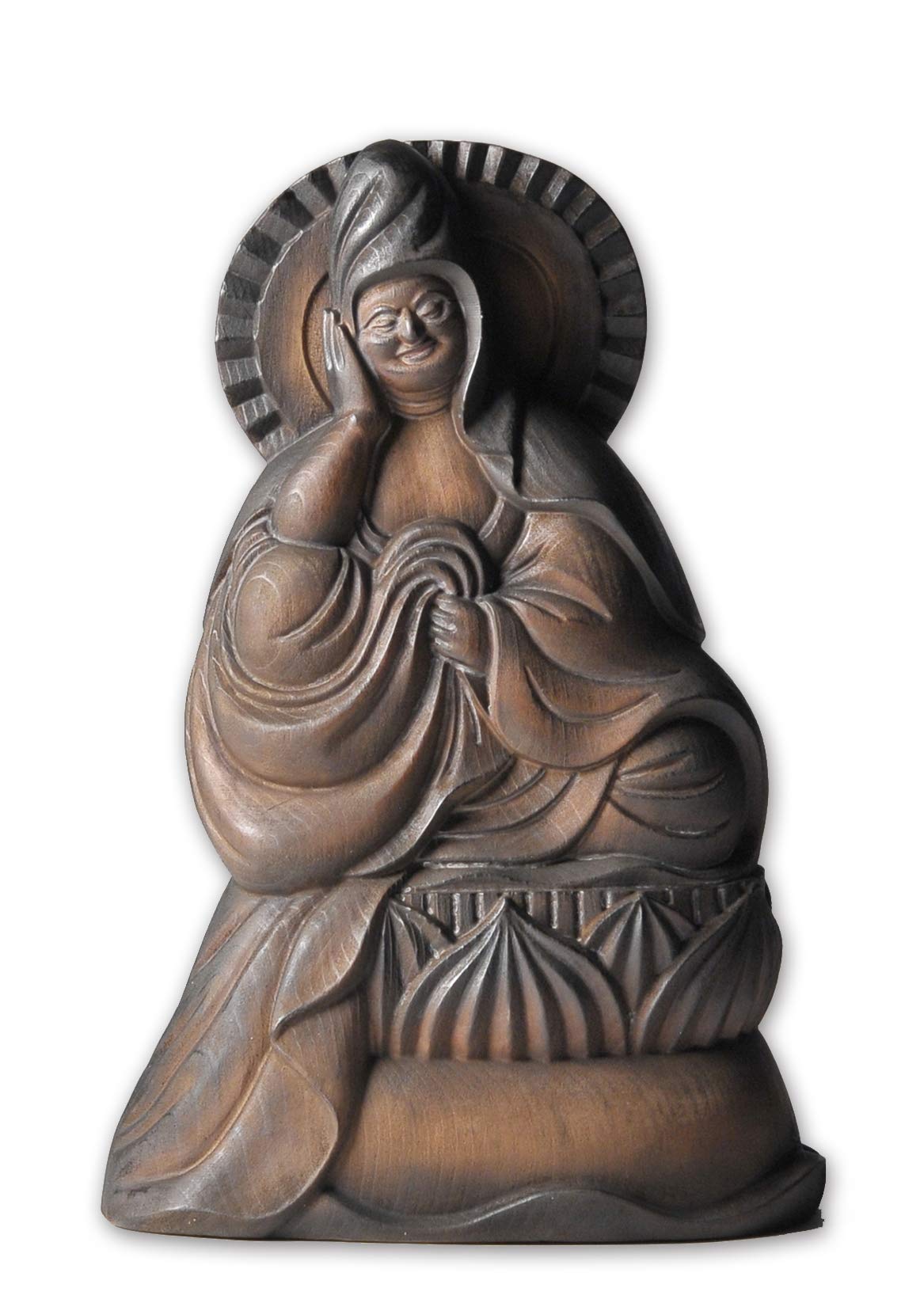 Amazon.co.jp: 木喰仏「如意輪観音像」 （木製：桧）原型－藤田燿憶