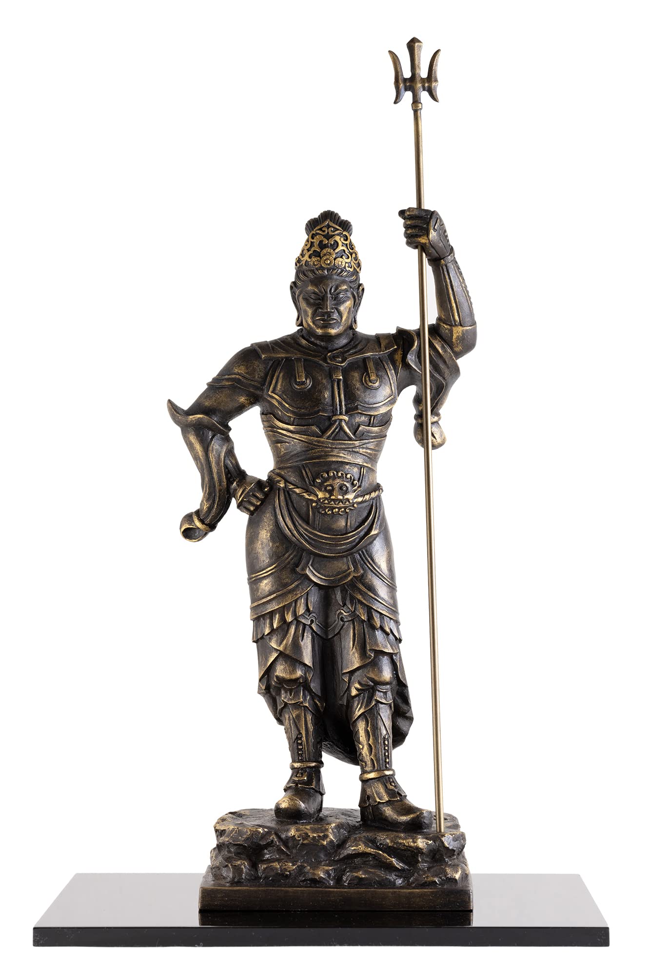 Amazon｜仏師銘版 毘沙門天立像 35cm 蝋型/青銅（ブロンズ）製 仏師