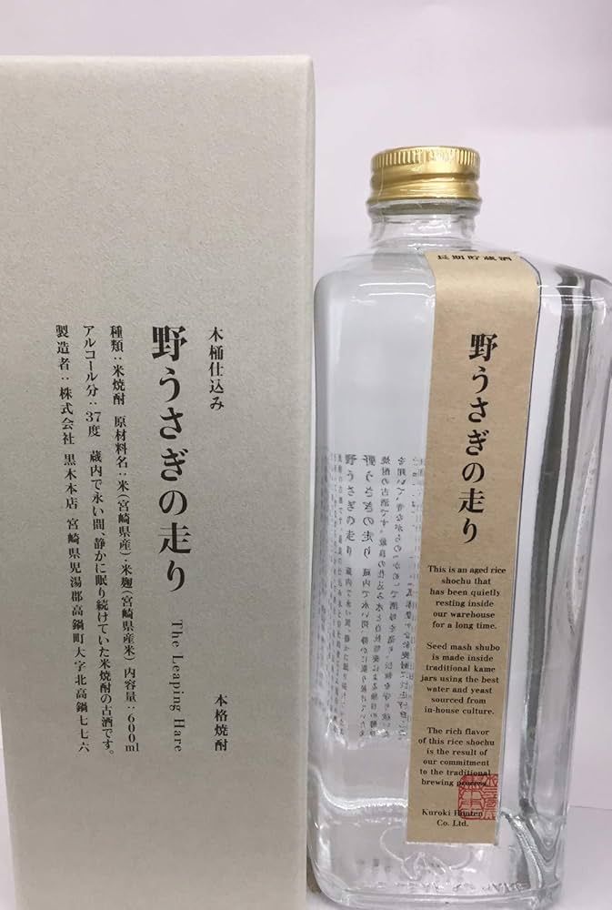 Amazon.co.jp: 黒木本店 米焼酎 野うさぎの走り 37度 600ml : 食品