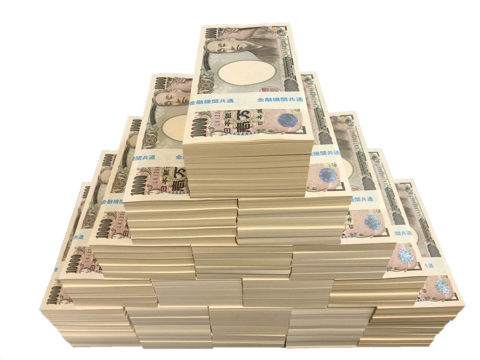 Amazon.co.jp: 1億円 100万円札束 ×100束D レプリカ ダミー 金融機関