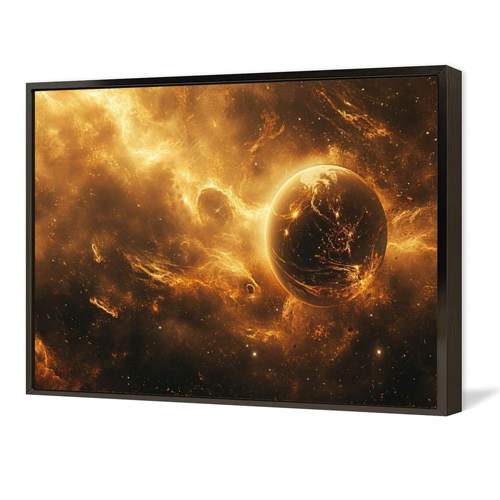 Amazon.co.jp: 絵画 宇宙全体で燃え上がる太陽フレアインテリア 絵画