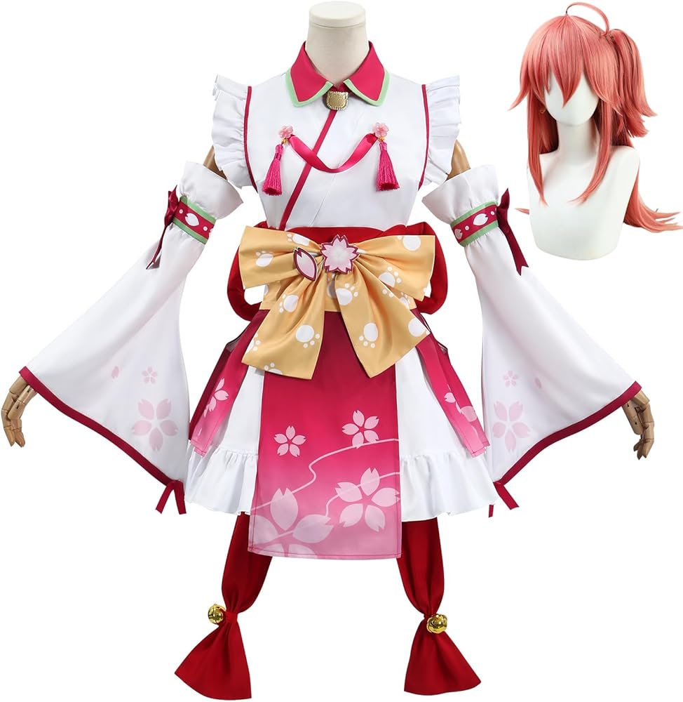 Amazon.co.jp: [COSSA] さくらみこ 桜巫女 ウィッグ付き イベント